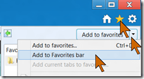adding a website to Favorites bar