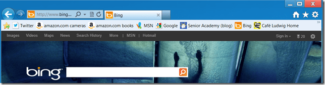 Internet Explorer Favorites bar