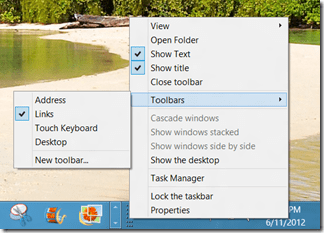 enabling the Links bar